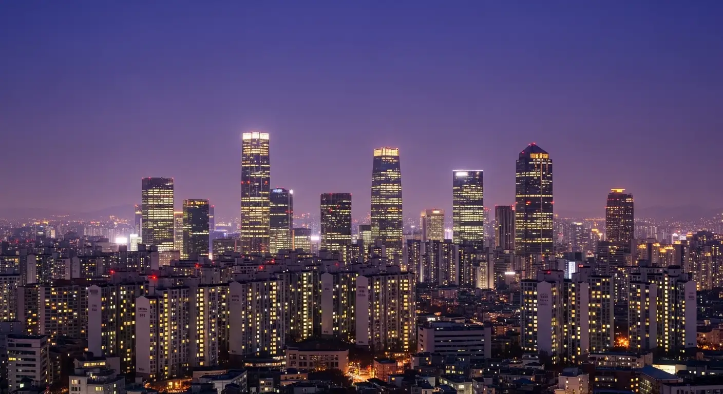 강남 핵심 권역 야경 스카이라인이 보여주는 강남구구단 논현동 입지 도보권 호텔 권역 결